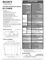 Preview for 1 page of Sony VPL FH500L Specification Sheet