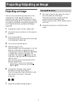 Preview for 16 page of Sony VPL-FHZ101 Operating Instructions Manual