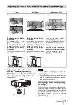 Предварительный просмотр 39 страницы Sony VPL-FHZ60 Quick Reference Manual