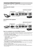 Preview for 13 page of Sony VPL-FHZ70 Operating Instructions Manual