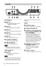 Preview for 4 page of Sony VPL-FHZ700 Operating Instructions Manual