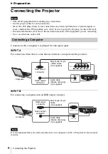 Preview for 8 page of Sony VPL-FX30 Operating Instructions Manual