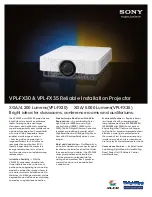 Sony VPL-FX30 Specification Sheet предпросмотр