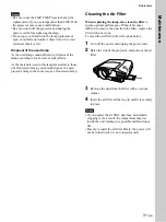 Предварительный просмотр 31 страницы Sony VPL-FX51 Operating Instructions Manual