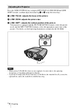 Preview for 22 page of Sony VPL-FX52 Quick Reference Manual