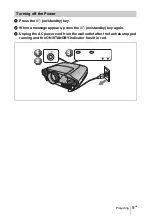 Preview for 23 page of Sony VPL-FX52 Quick Reference Manual