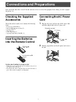 Preview for 6 page of Sony VPL-GTZ280 Operating Instructions Manual