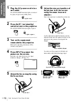 Preview for 10 page of Sony VPL-HS1 - Cineza™ Lcd Front Projector Operating Instructions Manual