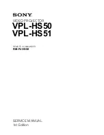 Sony VPL-HS50 Service Manual предпросмотр