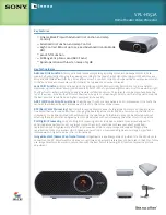 Sony VPL-HS51A - Cineza WXGA LCD Projector Specification Sheet preview