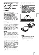 Preview for 69 page of Sony VPL-HW30AES Operating Instructions Manual