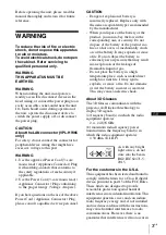 Предварительный просмотр 3 страницы Sony VPL-HW45 Quick Reference Manual