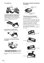 Предварительный просмотр 10 страницы Sony VPL-HW45 Quick Reference Manual