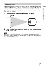 Предварительный просмотр 15 страницы Sony VPL-HW55ES Operating Instructions Manual