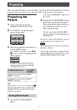 Предварительный просмотр 14 страницы Sony VPL-HW65 Operating Instructions Manual