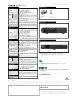 Preview for 2 page of Sony VPL-MX20 Specification Sheet