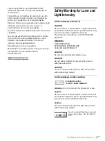 Предварительный просмотр 27 страницы Sony VPL-PHZ12 Quick Reference Manual