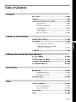 Preview for 5 page of Sony VPL-PX1 Operating Instructions Manual