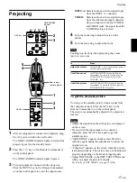 Preview for 17 page of Sony VPL-PX1 Operating Instructions Manual