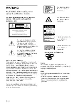 Preview for 2 page of Sony VPL-PX32 - Video Projector Operating Instructions Manual