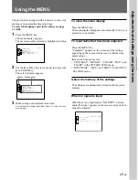 Preview for 25 page of Sony VPL-SC60E Operating Instructions Manual