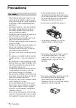 Preview for 24 page of Sony VPL-SW125 Quick Reference Manual