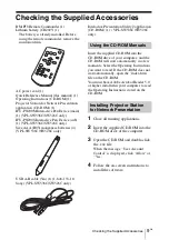 Preview for 45 page of Sony VPL-SW526 Quick Reference Manual