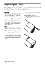 Предварительный просмотр 62 страницы Sony VPL-SW526 Quick Reference Manual