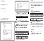 Sony VPL-SW526C Display Precautions preview