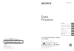 Preview for 1 page of Sony VPL-SW631 Quick Reference Manual