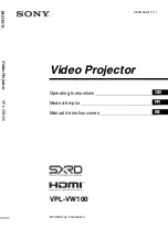 Предварительный просмотр 1 страницы Sony VPL-V W100 Operating Instructions Manual