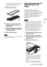 Предварительный просмотр 67 страницы Sony VPL-V W100 Operating Instructions Manual