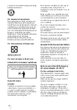 Preview for 4 page of Sony VPL-VW1000ES Operating Instructions Manual