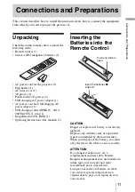 Preview for 11 page of Sony VPL-VW1000ES Operating Instructions Manual