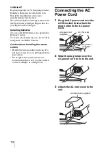 Preview for 12 page of Sony VPL-VW1000ES Operating Instructions Manual