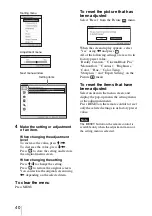 Preview for 40 page of Sony VPL-VW1000ES Operating Instructions Manual