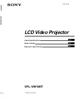 Предварительный просмотр 1 страницы Sony VPL VW10HT - WXGA LCD Projector Operating Instructions Manual