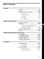 Предварительный просмотр 5 страницы Sony VPL VW10HT - WXGA LCD Projector Operating Instructions Manual