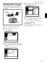 Предварительный просмотр 17 страницы Sony VPL VW10HT - WXGA LCD Projector Operating Instructions Manual