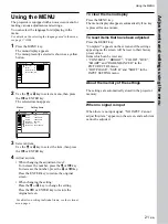 Предварительный просмотр 21 страницы Sony VPL VW10HT - WXGA LCD Projector Operating Instructions Manual