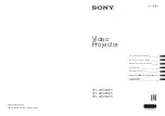 Sony VPL-VW260ES Quick Reference Manual предпросмотр