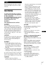 Preview for 3 page of Sony VPL-VW270/B Quick Reference Manual