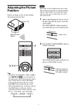 Предварительный просмотр 7 страницы Sony VPL-VW285ES Operating Instructions Manual