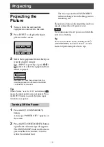 Предварительный просмотр 13 страницы Sony VPL-VW295ES Quick Reference Manual