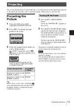 Preview for 13 page of Sony VPL-VW300ES Operating Instructions Manual