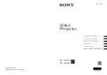 Sony VPL-VW320ES Quick Reference Manual предпросмотр