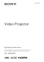 Sony VPL-VW350ES Operating Instructions Manual preview