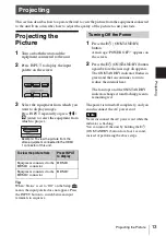 Preview for 13 page of Sony VPL-VW350ES Operating Instructions Manual