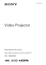 Preview for 1 page of Sony VPL-VW360ES Operating Instructions Manual