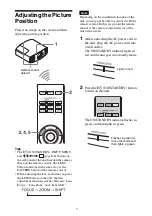 Preview for 7 page of Sony VPL-VW365 Operating Instructions Manual